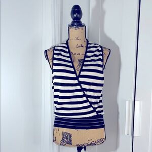 Gucci Black and Off White Striped Top